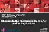 Changes to the Therapeutic Goods Act and its implications