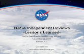 NASA Independent Reviews -Lessons Learned-