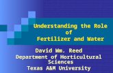 Understanding the Role of  Fertilizer and Water