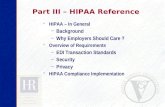 Part III – HIPAA Reference
