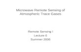 Microwave Remote Sensing of Atmospheric Trace Gases