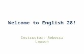 Welcome to English  28!