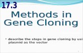 Methods in  Gene Cloning
