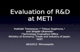 Evaluation of R&D at METI