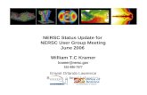 NERSC Status Update for  NERSC User Group Meeting June 2006  William T.C Kramer kramer@nersc