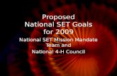 Proposed National SET Goals for 2009