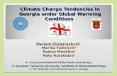 Climate Change Tendencies in Georgia under Global Warming Conditions