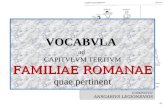 VOCABVLA  ad  CAPITVLVM  TERTIVM FAMILIAE ROMANAE quae pertinent