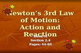 Newton’s 3rd Law of Motion: Action and Reaction