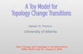 A Toy Model for  Topology Change Transitions