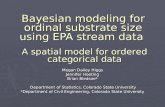 Bayesian modeling for ordinal substrate size using EPA stream data