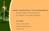 Under construction: Connecting-Africa African studies community portal