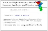 Low-Cost/High-Accuracy Microbial Genome Synthesis and Monitoring