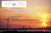 Creating & implementing         solutions to climate change communities campuses