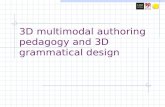 3D multimodal authoring pedagogy and 3D grammatical design