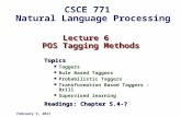 Lecture 6   POS Tagging Methods