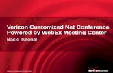 Verizon Customized Net Conference Powered by WebEx Meeting Center