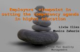 Employers’ viewpoint in setting the competency agenda in higher education