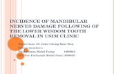 Incidence of Mandibular Nerves Damage Following of the Lower Wisdom Tooth Removal in USIM Clinic