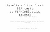 Results of the first BBA tests at  FERMI@Elettra , Trieste