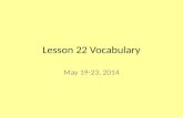 Lesson 22 Vocabulary