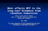 What affects MFP in the long-run? Evidence from Canadian industries