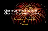 Chemical and Physical Change Demonstrations