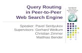 Query Routing  in Peer-to-Peer  Web Search Engine