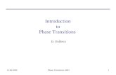 Introduction  to  Phase Transitions