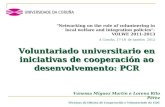 Voluntariado universitario en iniciativas de cooperación  ao desenvolvemento : PCR
