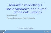 Atomistic modelling 1:  Basic approach and pump-probe calculations
