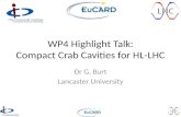 WP4 Highlight Talk: Compact  Crab Cavities for HL-LHC