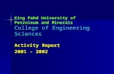 King Fahd University of Petroleum and Minerals College of Engineering Sciences