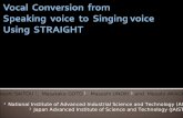 Vocal  Conversion  from  Speaking  voice  to  Singing voice  Using  STRAIGHT