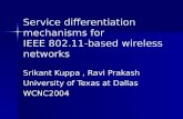 Service differentiation mechanisms for IEEE 802.11-based wireless networks