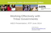 Working Effectively with  Tribal Governments