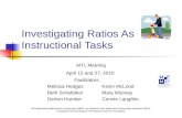 Investigating Ratios As Instructional Tasks