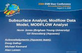 Subsurface Analyst, Modflow Data Model, MODFLOW Analyst
