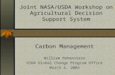 Joint NASA/USDA Workshop on Agricultural Decision Support System