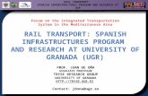Rail Transport: Spanish Infrastructures Program  and  Research at  University of Granada (UGR)