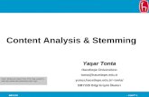 Content Analysis & Stemming