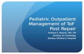 Pediatric Outpatient Management of ToF  Post Repair
