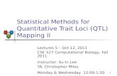 Statistical Methods for Quantitative Trait Loci (QTL) Mapping II