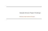 Sample Brown Paper Findings