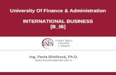 U niversity  Of Finance  & Administration INTERNATIONAL BUSINESS [ B_IB ]