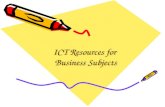 ICT Resources for  Business Subjects