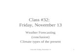 Class #32:   Friday, November 13