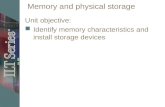 Memory and physical storage