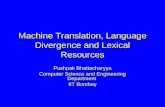 Machine Translation, Language Divergence and Lexical Resources