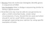 1  Review  How do molecular biologists identify genes in sequences of DNA